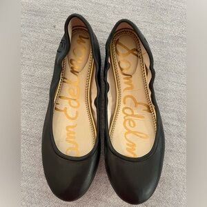 Sam Edelman Black Leather Flats
